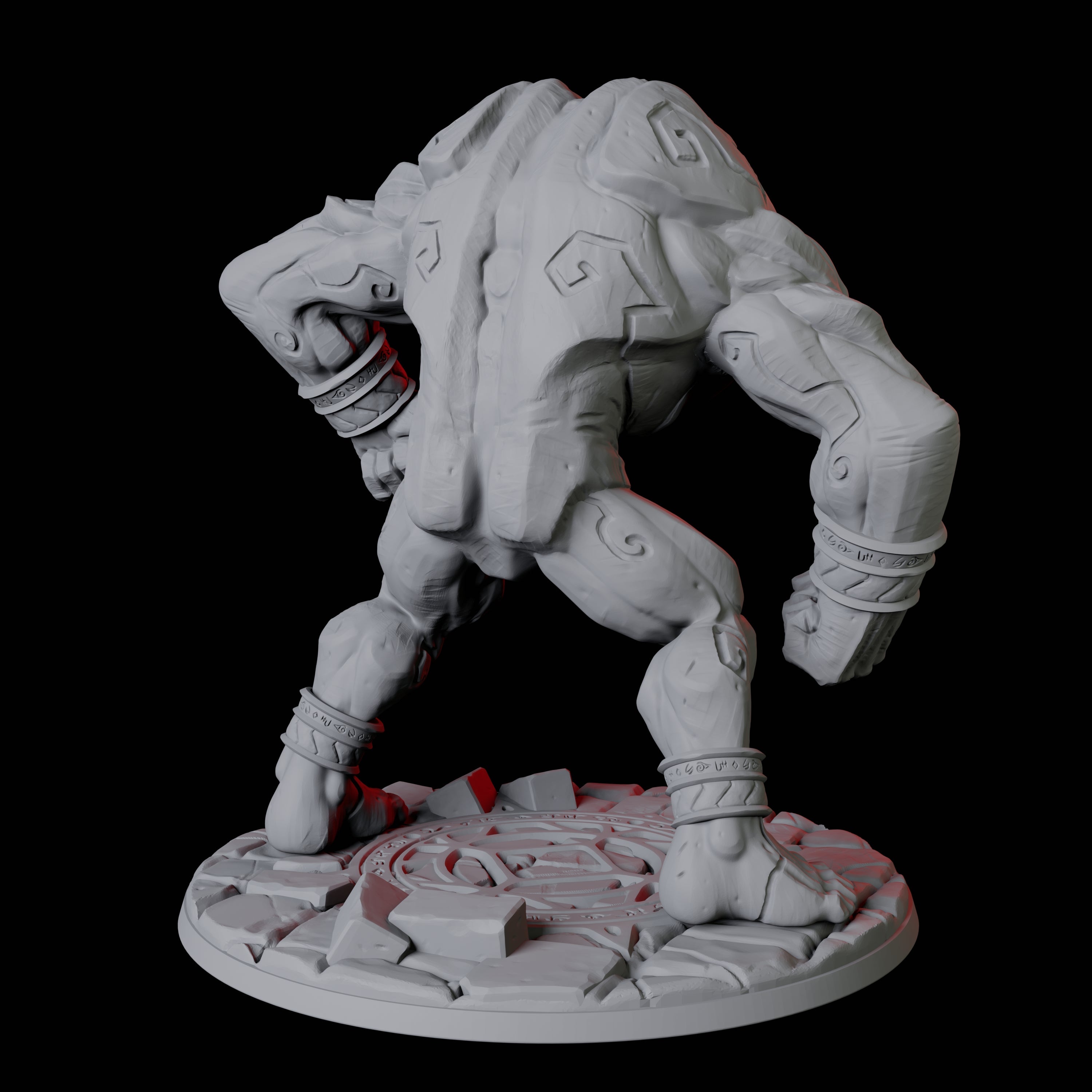 Activated Stone Golem Miniature for Dungeons and Dragons, Pathfinder or other TTRPGs