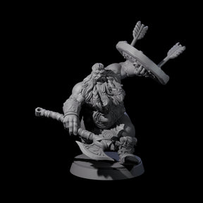 Advancing Dwarf Barbarian B Miniature for Dungeons and Dragons, Pathfinder or other TTRPGs