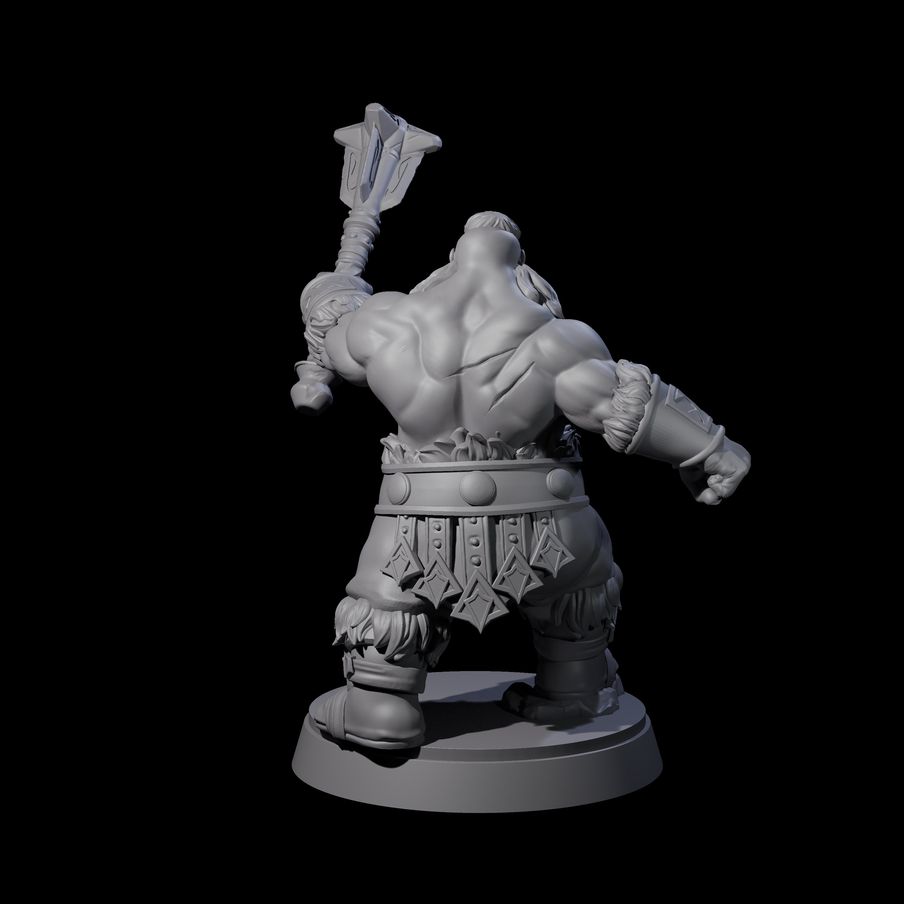Advancing Dwarf Barbarian C Miniature for Dungeons and Dragons, Pathfinder or other TTRPGs