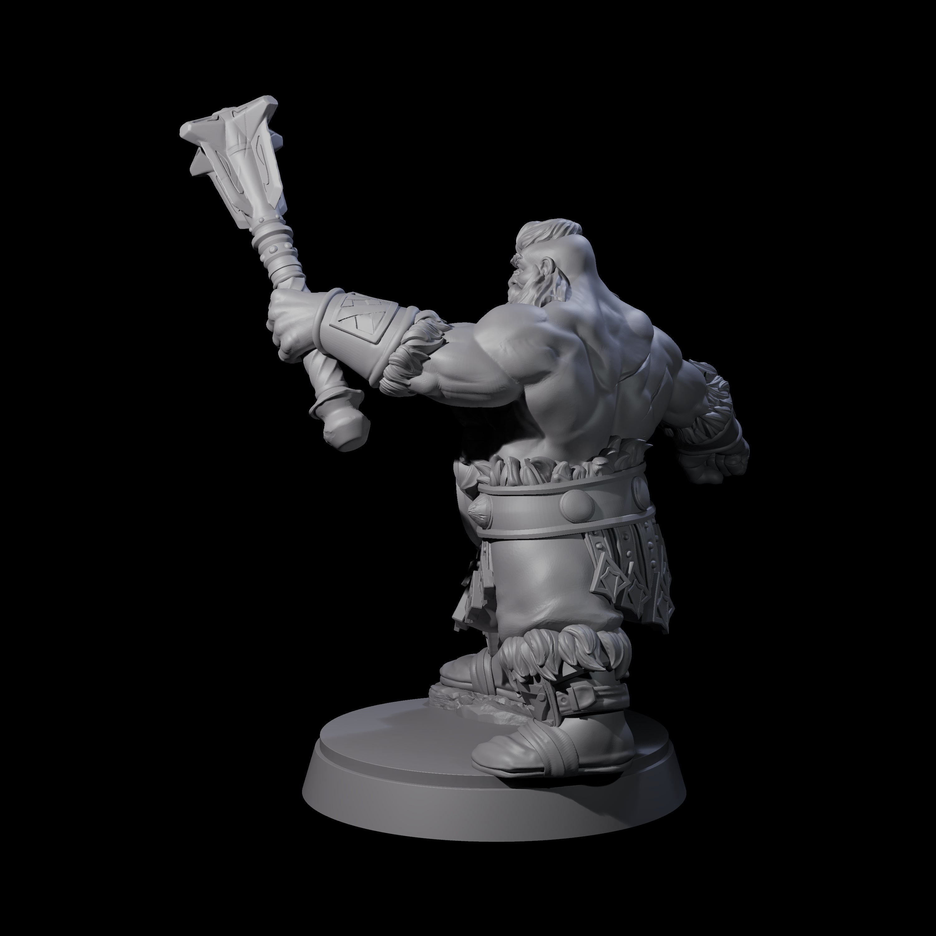 Advancing Dwarf Barbarian C Miniature for Dungeons and Dragons, Pathfinder or other TTRPGs