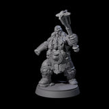 Advancing Dwarf Barbarian C Miniature for Dungeons and Dragons, Pathfinder or other TTRPGs