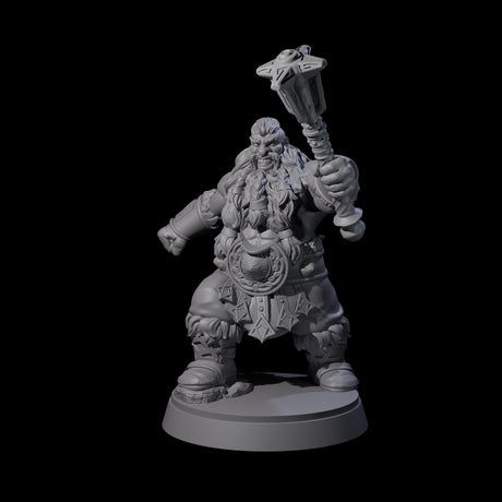 Advancing Dwarf Barbarian C Miniature for Dungeons and Dragons, Pathfinder or other TTRPGs