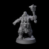 Advancing Dwarf Barbarian C Miniature for Dungeons and Dragons, Pathfinder or other TTRPGs