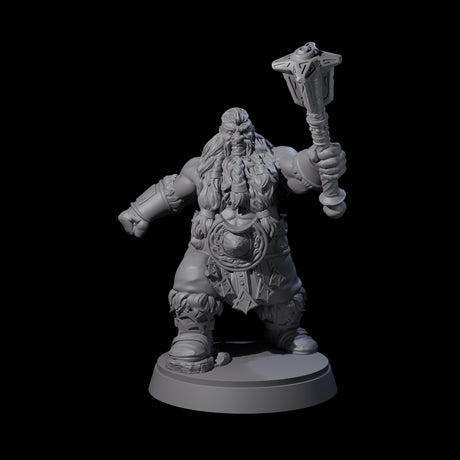 Advancing Dwarf Barbarian C Miniature for Dungeons and Dragons, Pathfinder or other TTRPGs