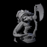 Aggressive Crocodilian Lizardfolk A Miniature for Dungeons and Dragons, Pathfinder or other TTRPGs