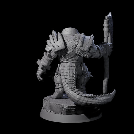 Aggressive Crocodilian Lizardfolk A Miniature for Dungeons and Dragons, Pathfinder or other TTRPGs