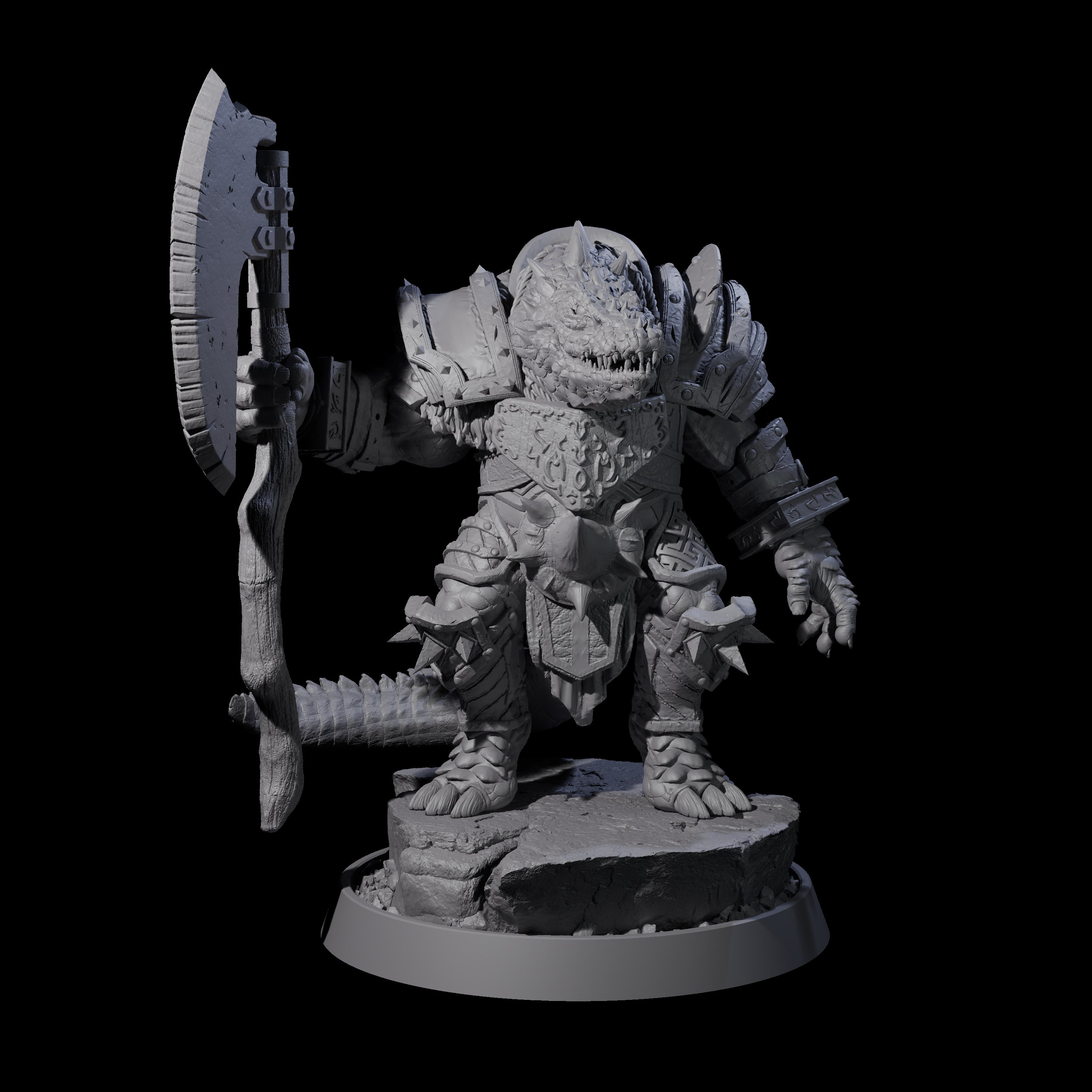 Aggressive Crocodilian Lizardfolk A Miniature for Dungeons and Dragons, Pathfinder or other TTRPGs