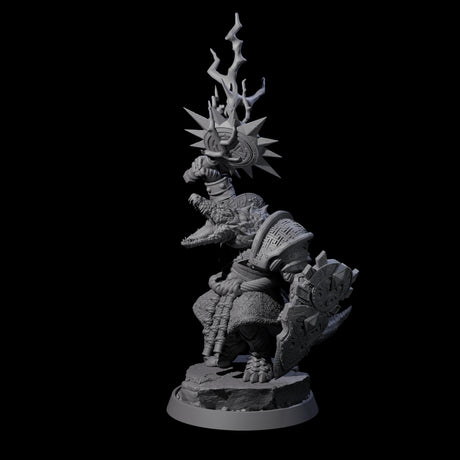 Aggressive Crocodilian Lizardfolk B Miniature for Dungeons and Dragons, Pathfinder or other TTRPGs