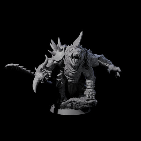 Aggressive Crocodilian Lizardfolk C Miniature for Dungeons and Dragons, Pathfinder or other TTRPGs