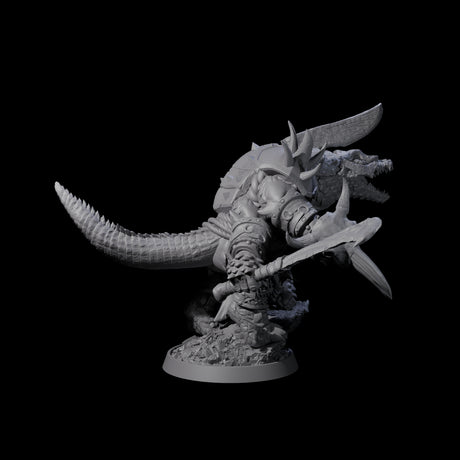Aggressive Crocodilian Lizardfolk C Miniature for Dungeons and Dragons, Pathfinder or other TTRPGs