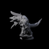 Aggressive Crocodilian Lizardfolk C Miniature for Dungeons and Dragons, Pathfinder or other TTRPGs