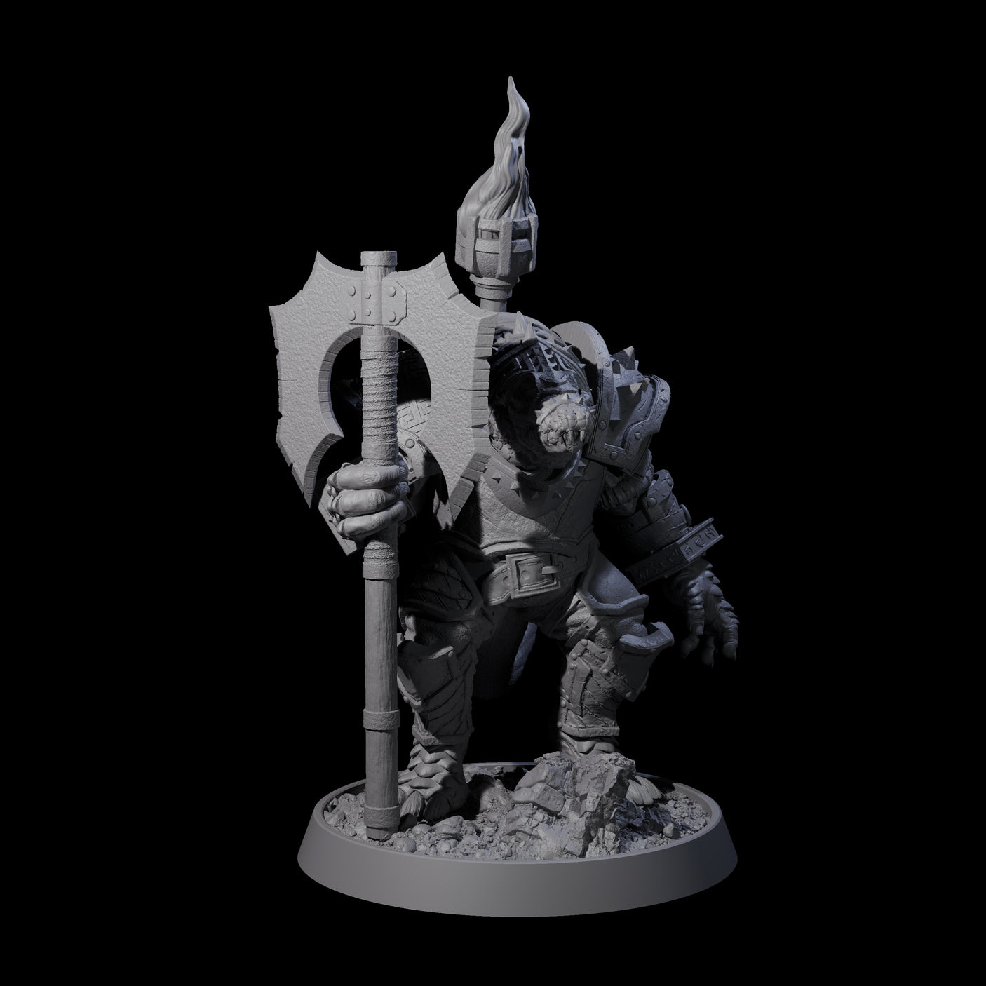 Aggressive Crocodilian Lizardfolk D Miniature for Dungeons and Dragons, Pathfinder or other TTRPGs