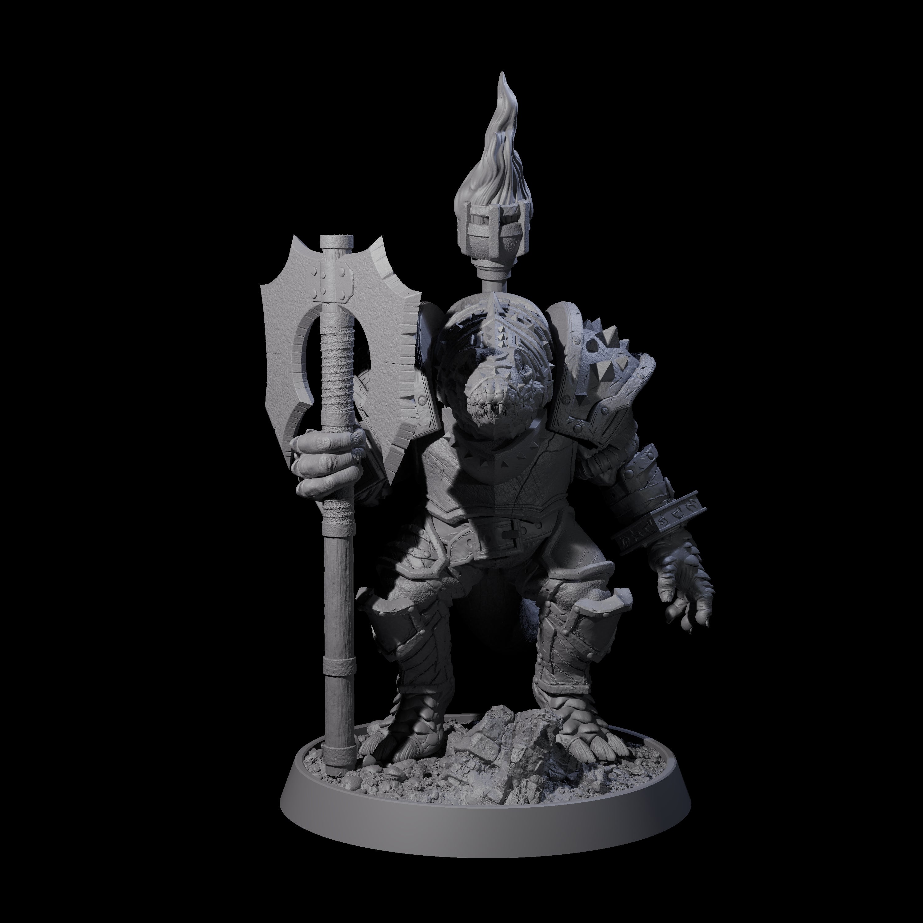 Aggressive Crocodilian Lizardfolk D Miniature for Dungeons and Dragons, Pathfinder or other TTRPGs