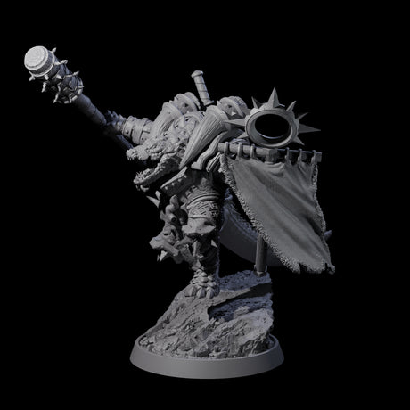 Aggressive Crocodilian Lizardfolk E Miniature for Dungeons and Dragons, Pathfinder or other TTRPGs