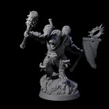 Aggressive Crocodilian Lizardfolk E Miniature for Dungeons and Dragons, Pathfinder or other TTRPGs