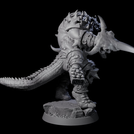Aggressive Crocodilian Lizardfolk F Miniature for Dungeons and Dragons, Pathfinder or other TTRPGs