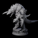 Aggressive Crocodilian Lizardfolk F Miniature for Dungeons and Dragons, Pathfinder or other TTRPGs