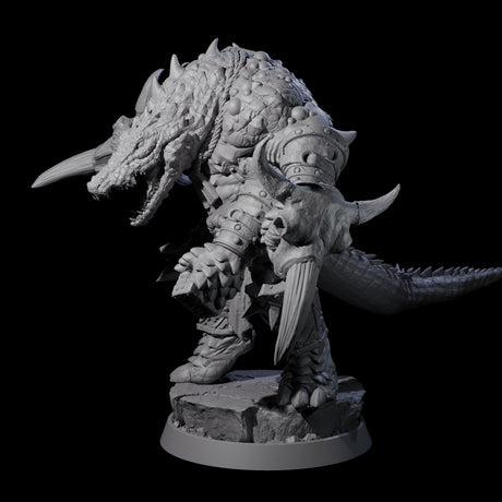 Aggressive Crocodilian Lizardfolk F Miniature for Dungeons and Dragons, Pathfinder or other TTRPGs
