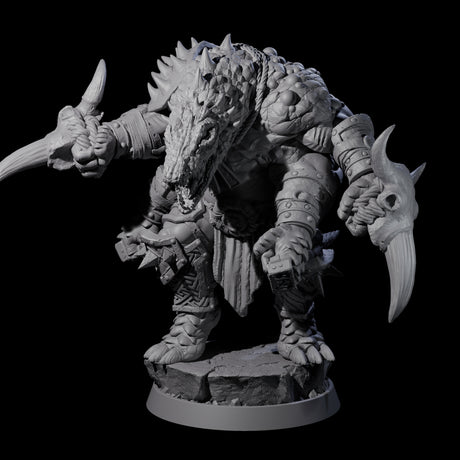 Aggressive Crocodilian Lizardfolk F Miniature for Dungeons and Dragons, Pathfinder or other TTRPGs