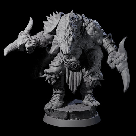Aggressive Crocodilian Lizardfolk F Miniature for Dungeons and Dragons, Pathfinder or other TTRPGs