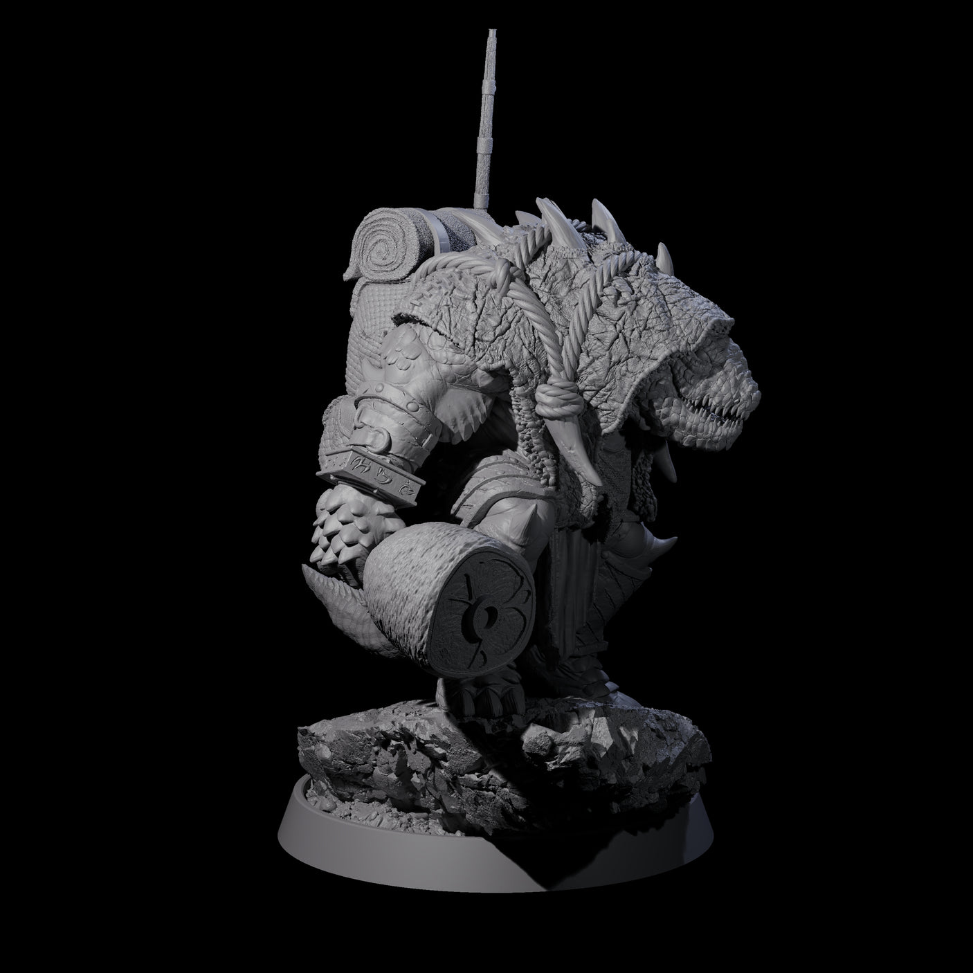 Aggressive Crocodilian Lizardfolk G Miniature for Dungeons and Dragons, Pathfinder or other TTRPGs