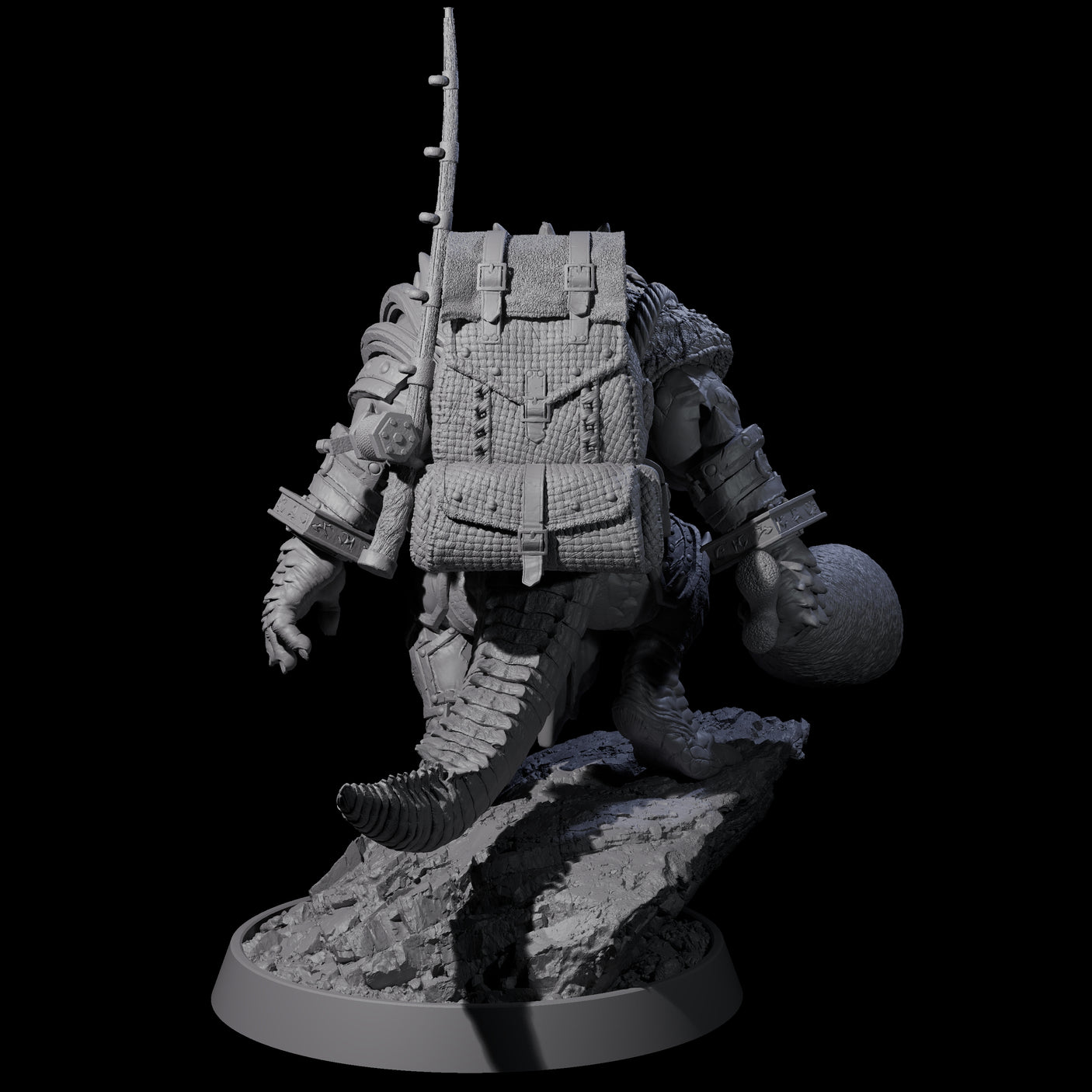 Aggressive Crocodilian Lizardfolk G Miniature for Dungeons and Dragons, Pathfinder or other TTRPGs
