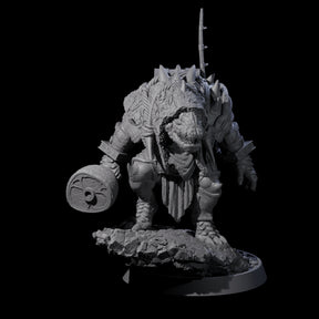 Aggressive Crocodilian Lizardfolk G Miniature for Dungeons and Dragons, Pathfinder or other TTRPGs