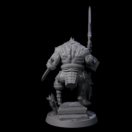 Aggressive Crocodilian Lizardfolk H Miniature for Dungeons and Dragons, Pathfinder or other TTRPGs