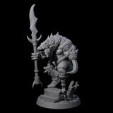 Aggressive Crocodilian Lizardfolk H Miniature for Dungeons and Dragons, Pathfinder or other TTRPGs