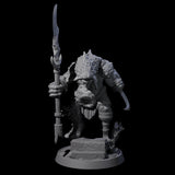 Aggressive Crocodilian Lizardfolk H Miniature for Dungeons and Dragons, Pathfinder or other TTRPGs