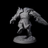 Aggressive Crocodilian Lizardfolk I Miniature for Dungeons and Dragons, Pathfinder or other TTRPGs