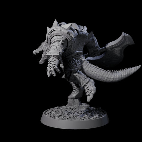 Aggressive Crocodilian Lizardfolk I Miniature for Dungeons and Dragons, Pathfinder or other TTRPGs