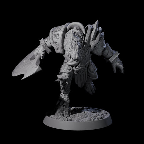 Aggressive Crocodilian Lizardfolk I Miniature for Dungeons and Dragons, Pathfinder or other TTRPGs