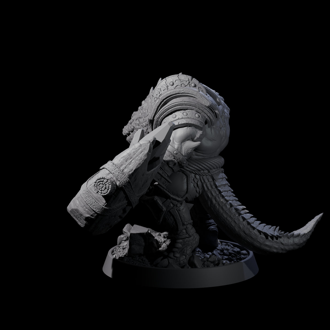 Aggressive Crocodilian Lizardfolk J Miniature for Dungeons and Dragons, Pathfinder or other TTRPGs