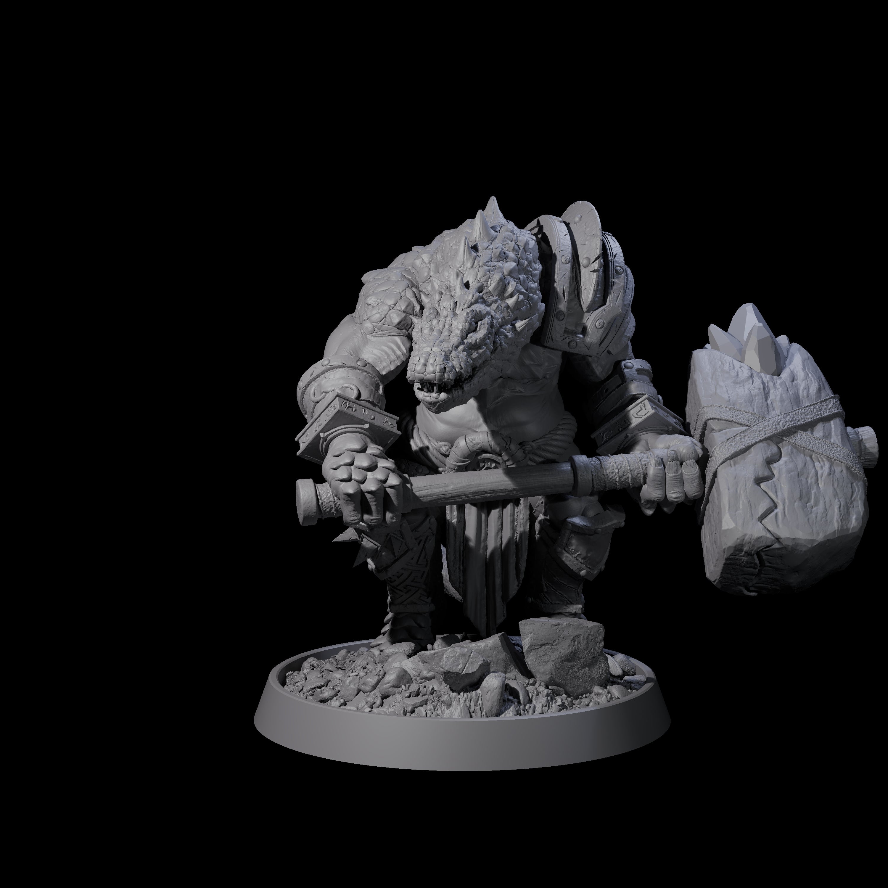 Aggressive Crocodilian Lizardfolk J Miniature for Dungeons and Dragons, Pathfinder or other TTRPGs