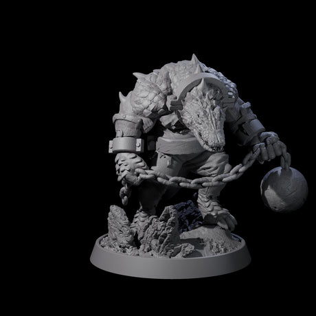 Aggressive Crocodilian Lizardfolk K Miniature for Dungeons and Dragons, Pathfinder or other TTRPGs