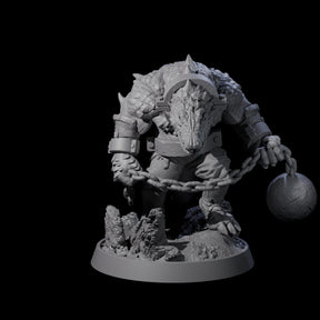 Aggressive Crocodilian Lizardfolk K Miniature for Dungeons and Dragons, Pathfinder or other TTRPGs