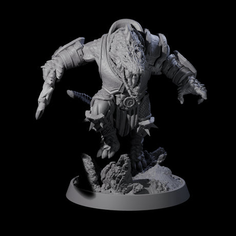Aggressive Crocodilian Lizardfolk L Miniature for Dungeons and Dragons, Pathfinder or other TTRPGs