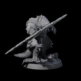Aggressive Crocodilian Lizardfolk N Miniature for Dungeons and Dragons, Pathfinder or other TTRPGs