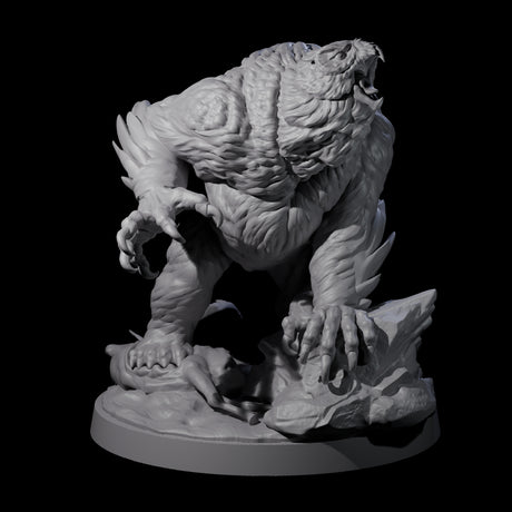 Aggressive Screaching Owlbear Miniature for Dungeons and Dragons, Pathfinder or other TTRPGs