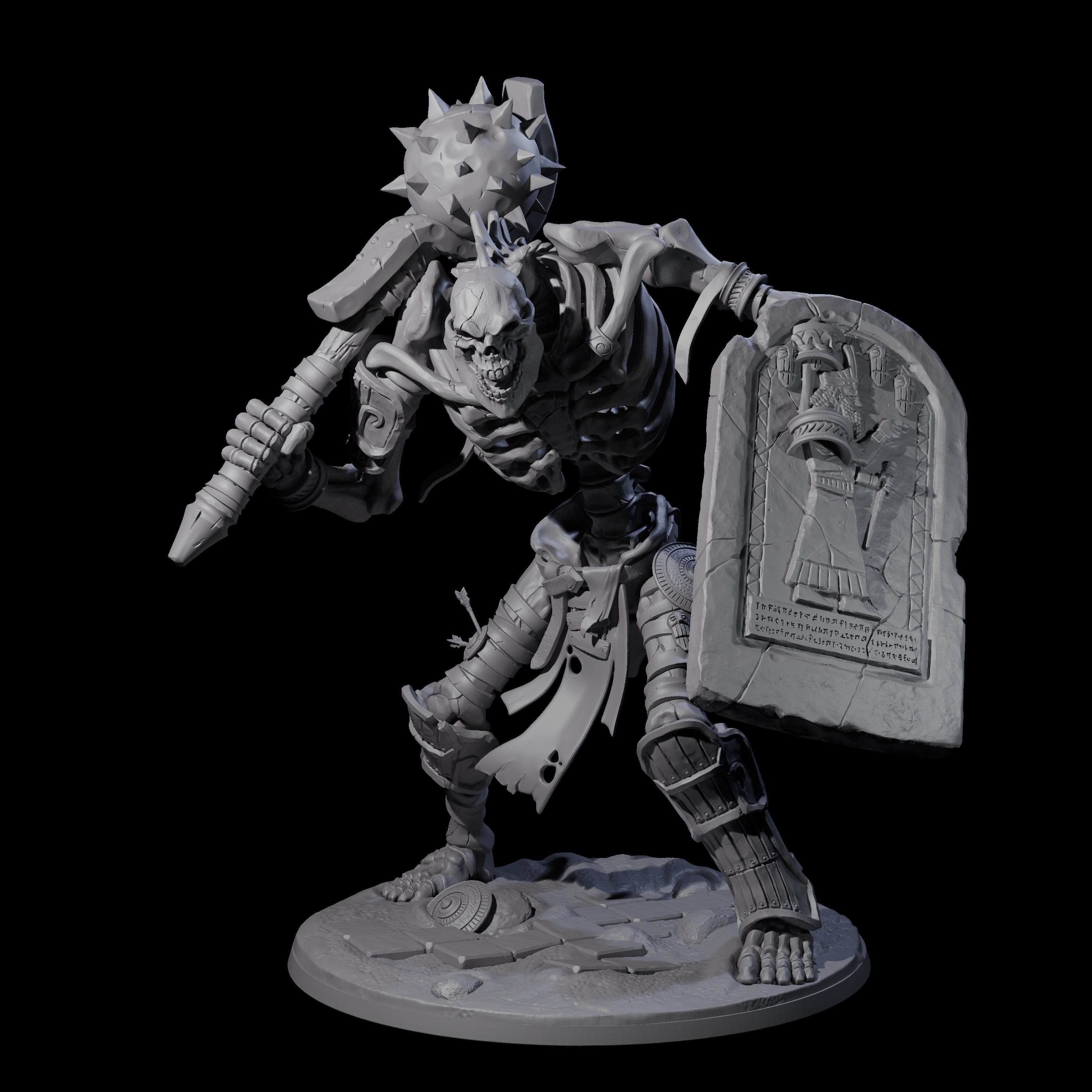 Aggressive Undead Tomb Guardian Miniature for Dungeons and Dragons, Pathfinder or other TTRPGs