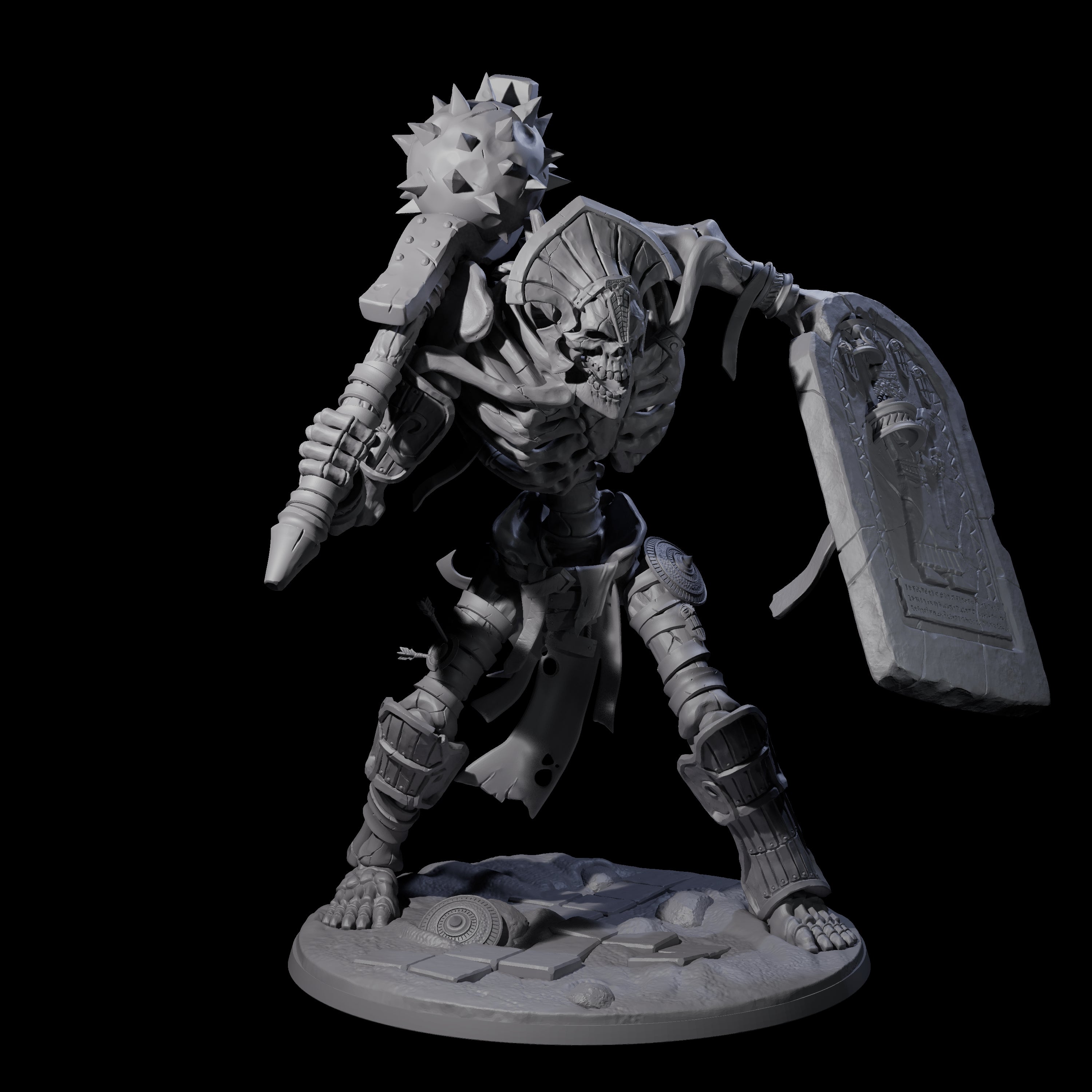 Aggressive Undead Tomb Guardian Miniature for Dungeons and Dragons, Pathfinder or other TTRPGs