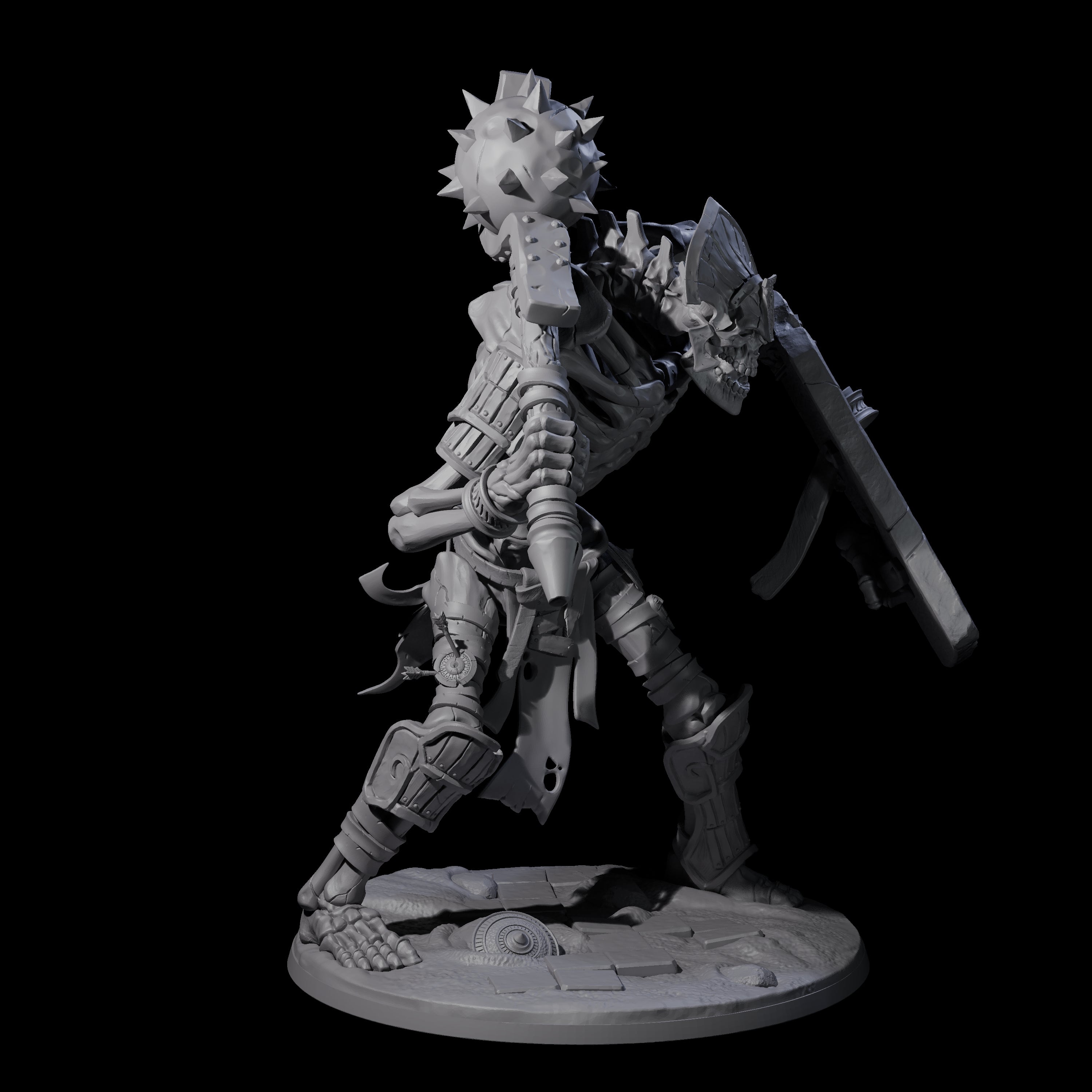 Aggressive Undead Tomb Guardian Miniature for Dungeons and Dragons, Pathfinder or other TTRPGs