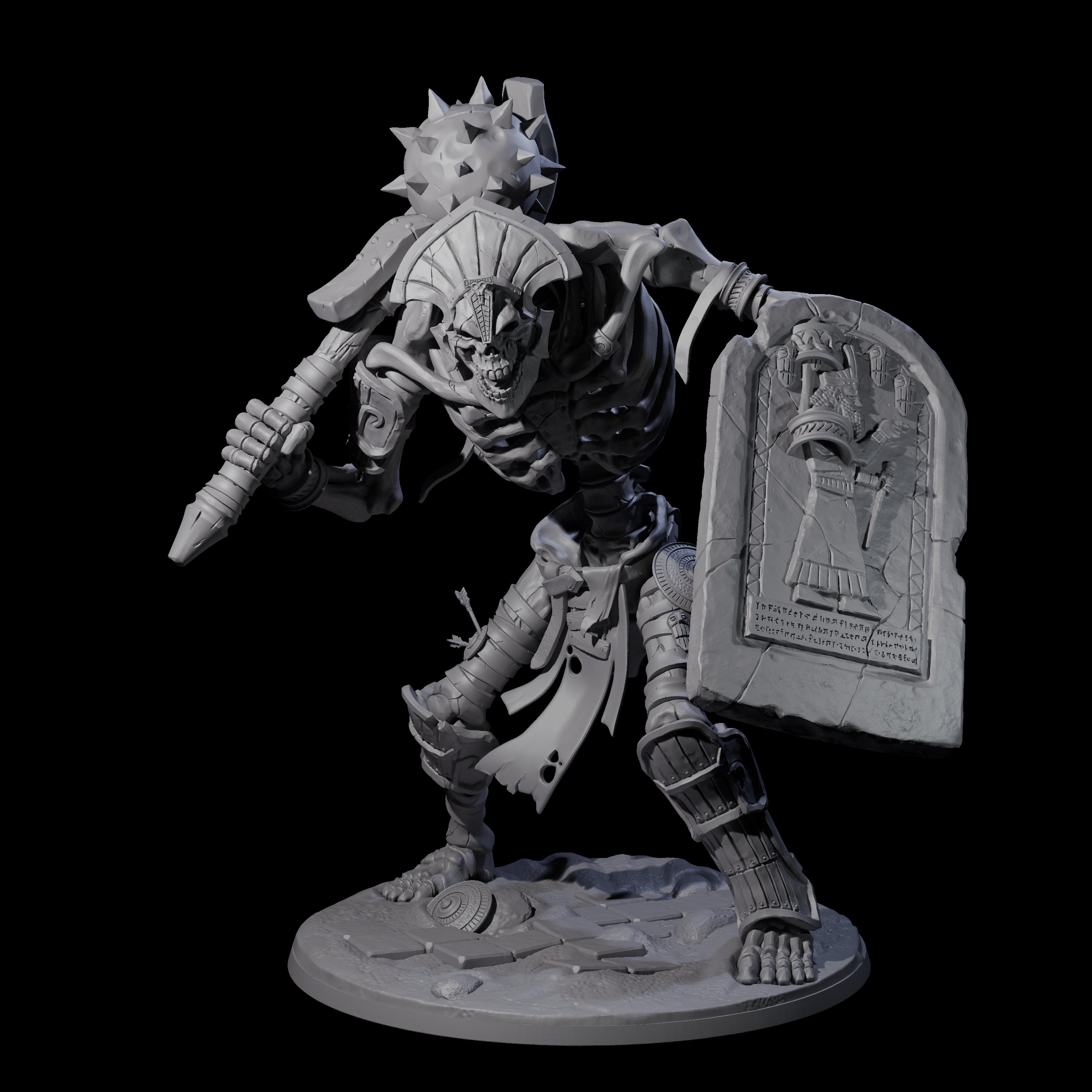 Aggressive Undead Tomb Guardian Miniature for Dungeons and Dragons, Pathfinder or other TTRPGs