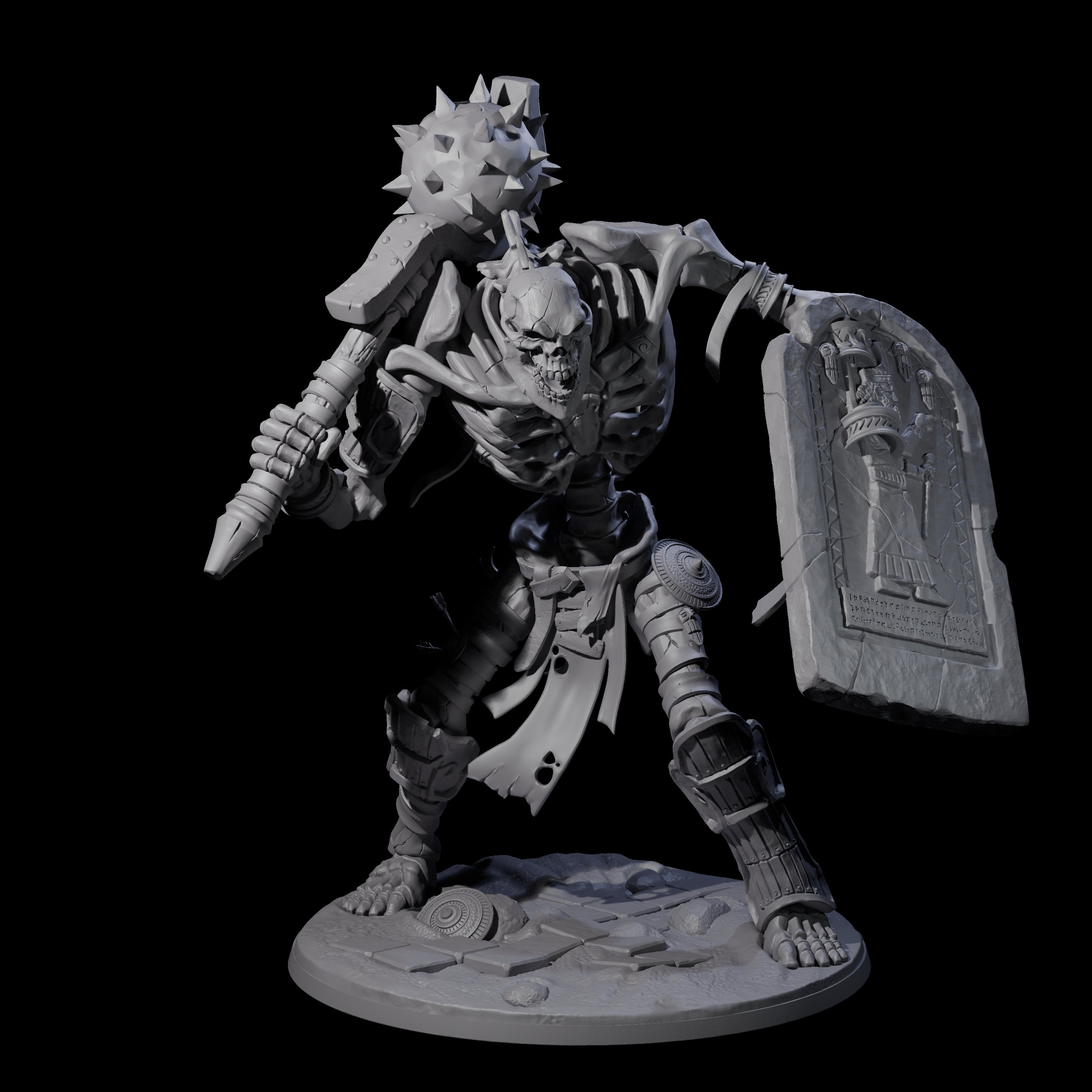 Aggressive Undead Tomb Guardian Miniature for Dungeons and Dragons, Pathfinder or other TTRPGs