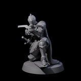 Aiming Militia Crossbowman A Miniature for Dungeons and Dragons, Pathfinder or other TTRPGs