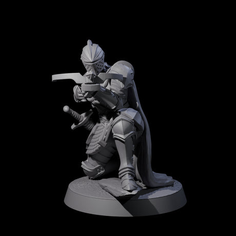 Aiming Militia Crossbowman A Miniature for Dungeons and Dragons, Pathfinder or other TTRPGs