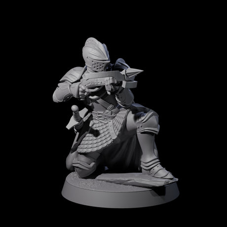 Aiming Militia Crossbowman A Miniature for Dungeons and Dragons, Pathfinder or other TTRPGs