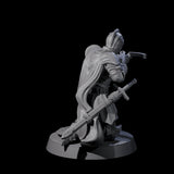 Aiming Militia Crossbowman A Miniature for Dungeons and Dragons, Pathfinder or other TTRPGs