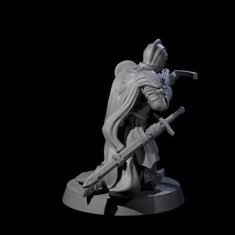 Aiming Militia Crossbowman A Miniature for Dungeons and Dragons, Pathfinder or other TTRPGs